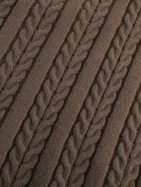 Lionel | Classic Cable-Knit Sweater Vest in Coffee Brown