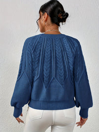 Ophelia | Relaxed Cable-Knit Sweater in Green