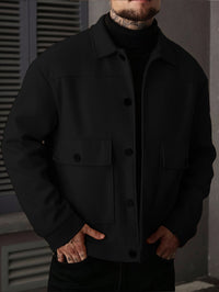 Ellery | Men's Overshirt Jacket with Structured Shape and Button Front