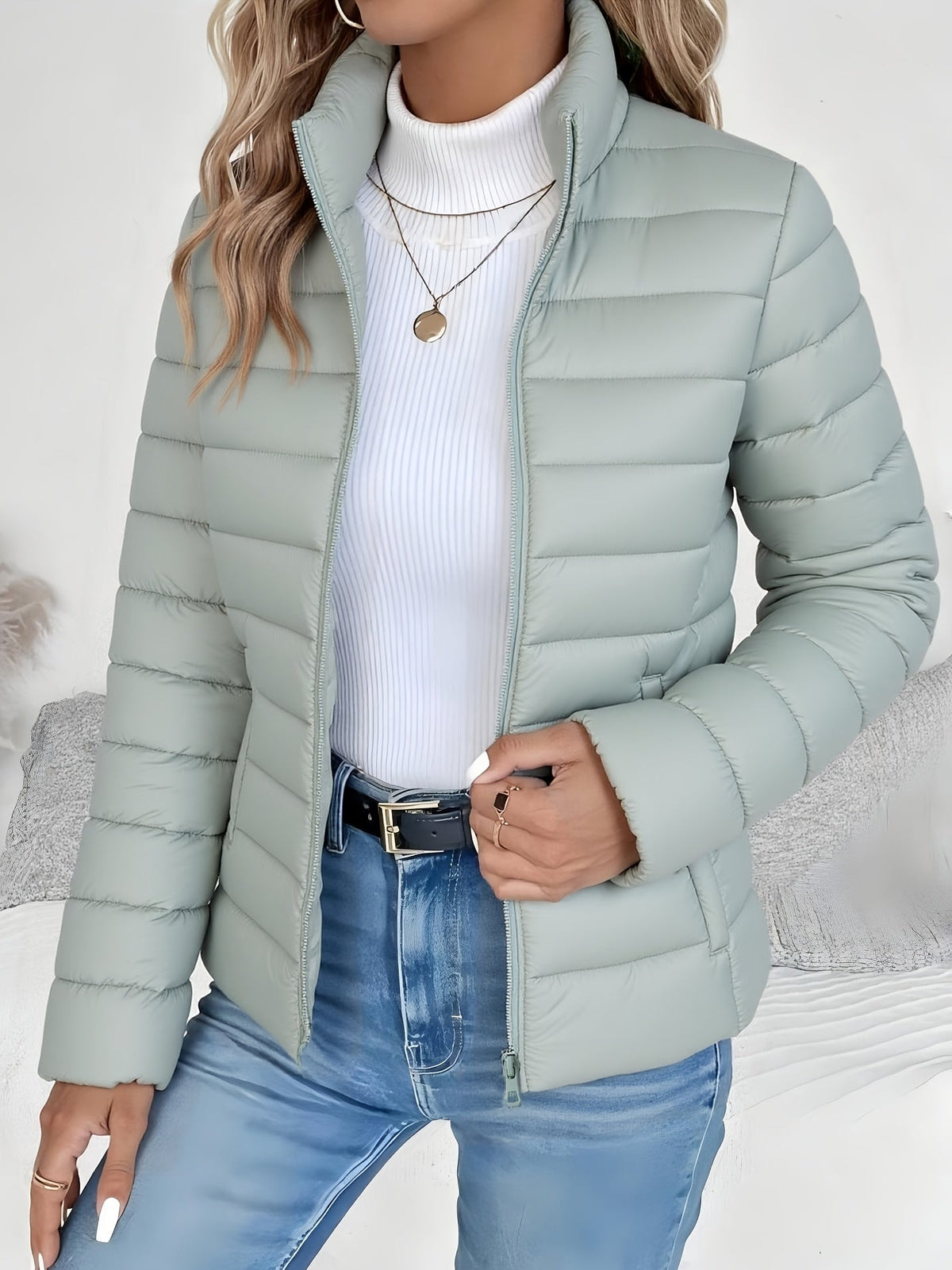 Delia | Women's Padded Jacket with Light Quilting and Clean Lines