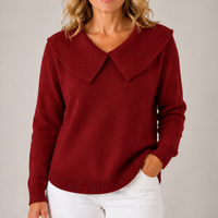 Maud | Women's Knit Cardigan with Collar and Relaxed Silhouette