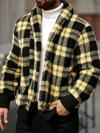 Chester | Cosy Textured Jacket in Yellow
