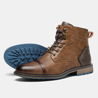 Wallace | Men's Lace Up Boots with Cap Toe and Classic Shape