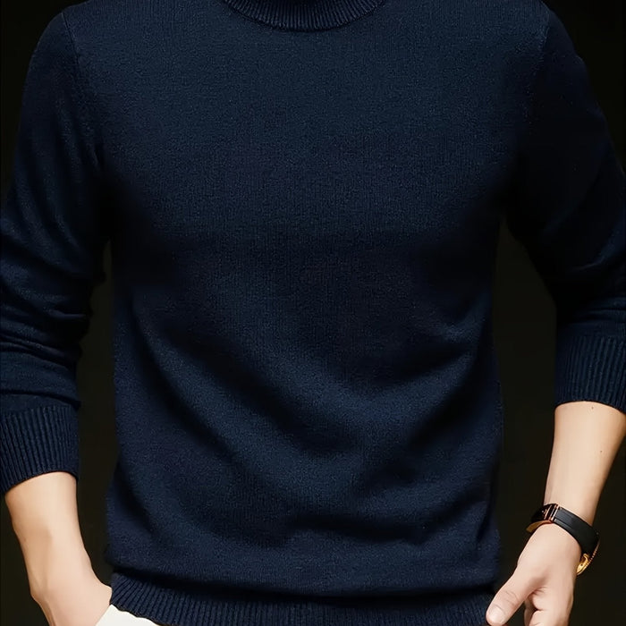 Cedric | Cosy Mock-Neck Sweater in Camel