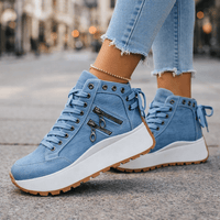 Fenella | Women's High Top Shoes with Lace Up Front and Cushioned Sole
