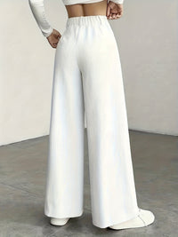 Nora | High-Waisted Wide-Leg Trousers in Blue
