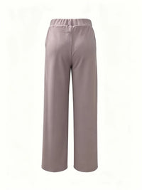 Marlene | High-Waisted Straight-Leg Trousers in Light Purple