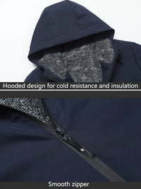 Calvin | Warm Hooded Zip-Up Jacket in Navy
