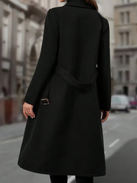 Cassandra | Women's Long Coat with Double Breasted Front