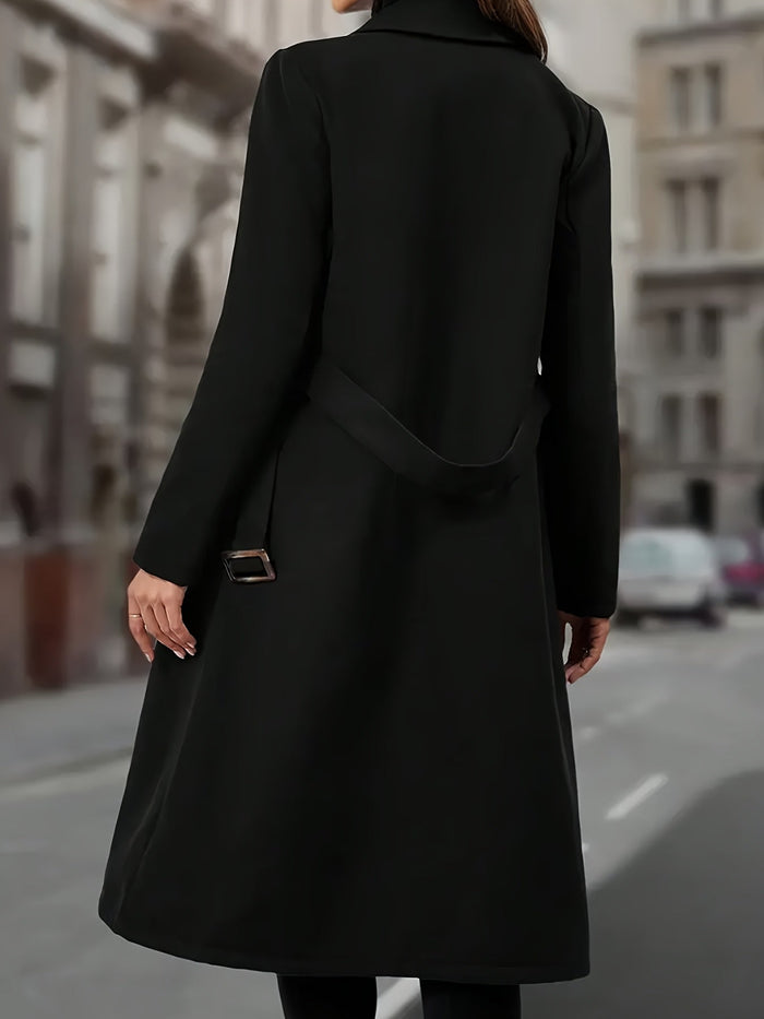 Cassandra | Women's Long Coat with Double Breasted Front