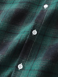 Clayton | Relaxed Checked Long-Sleeve Shirt in Green