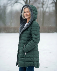 Rosalyn | Women's Padded Coat with Hood and Quilted Design