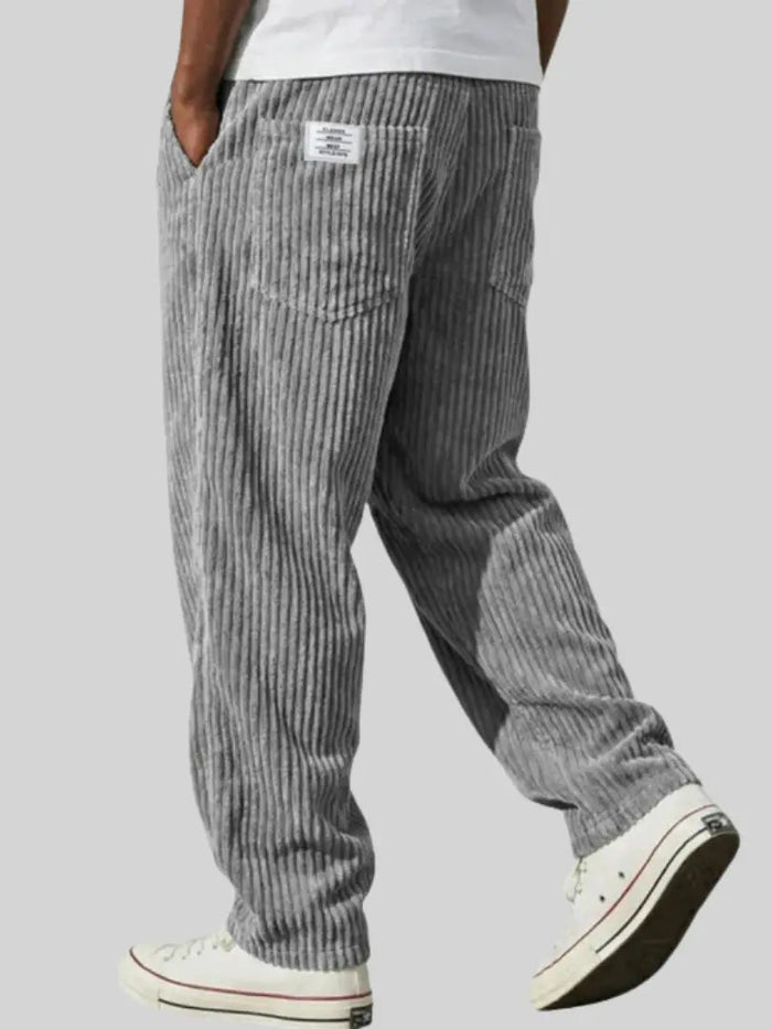 Monty | Vintage-Inspired Corduroy Trousers in Grey