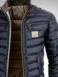 Sheldon | Men's Quilted Jacket with Stand Collar and Warm Body