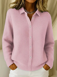 Susan | Elegant Cozy Knit Cardigan in Blue