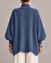 Kathleen | Women's Turtleneck Jumper with Oversized Fit and Ribbed Sleeves