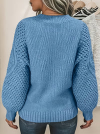 Estelle | Cosy Lantern-Sleeve Sweater in Sky Blue