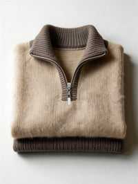 Sylvie | Relaxed Half-Zip Sweater in Lavender