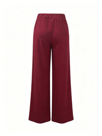 Marlene | High-Waisted Straight-Leg Trousers in Blue Navy