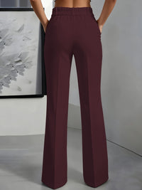 Gillian | Tailored Wide-Leg Trousers in Red