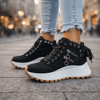 Fenella | Women's High Top Shoes with Lace Up Front and Cushioned Sole