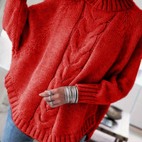 Matilda | Cosy High-Neck Sweater in Pale Pinkish Grey