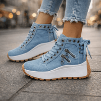 Fenella | Women's High Top Shoes with Lace Up Front and Cushioned Sole