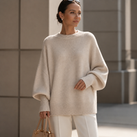 Marigold | Women's Oversized Knit Jumper with Balloon Sleeves