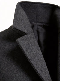 Giles | Men's Tailored Coat with Longline Shape and Clean Finish