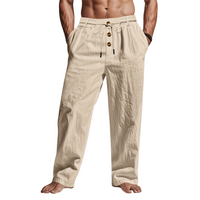 Gregory | Relaxed Drawstring Trousers in White