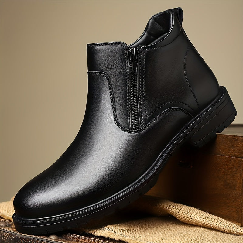Ridley | Men's Ankle Boots with Side Zip and Refined Finish