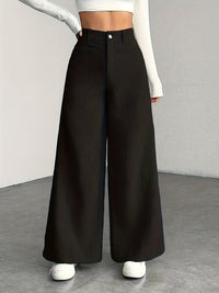 Nora | High-Waisted Wide-Leg Trousers in White