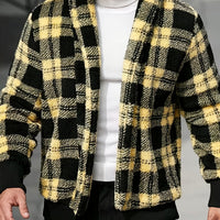 Chester | Cosy Textured Jacket in Yellow