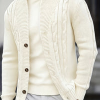 Donovan | Men's Cable Knit Cardigan with Button Front and Soft Feel