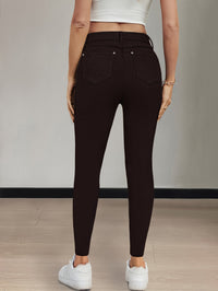 Emmeline | High-Waisted Skinny Jeans in Dark Grey