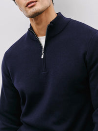 Silas | Men's Half Zip Jumper with Stand Collar and Clean Finish