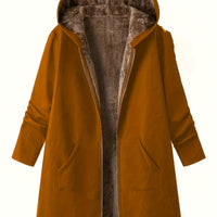 Fern | Women's Longline Hooded Jacket with Relaxed Shape and Warm Lining