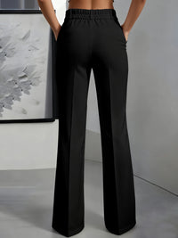 Gillian | Tailored Wide-Leg Trousers in Black