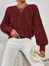 Ophelia | Relaxed Cable-Knit Sweater in Green