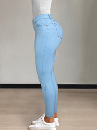 Emmeline | High-Waisted Skinny Jeans in Dark Brown