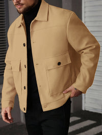 Ellery | Men's Overshirt Jacket with Structured Shape and Button Front