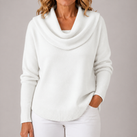 Marie | Women's Knit Jumper with Cowl Neck and Graceful Drape