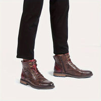 Wallace | Men's Lace Up Boots with Cap Toe and Classic Shape