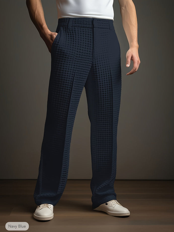 Winston | Straight-Leg Tailored Trousers in Navy