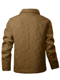 Wallace | Rugged Snap-Button Utility Jacket in Coffee Brown