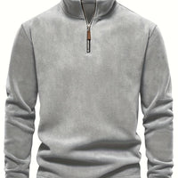 Fraser | Men's Half Zip Pullover with Stand Collar and Soft Knit