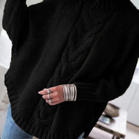 Matilda | Cosy High-Neck Sweater in Pale Pinkish Grey