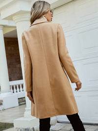 Celeste | Double-Breasted Mid-Length Coat in Ginger
