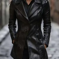 Fiona | Tailored Mid-Length Coat in Black