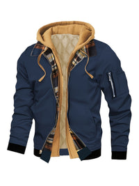 Brooks | Hooded Zip-Up Jacket in Black